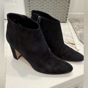 Manolo Blahnik Black Suede Ankle Booties - 
Size 8B